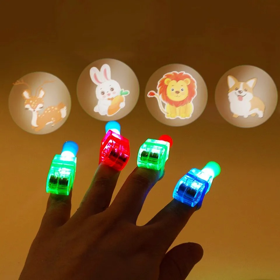 10 PCS LED Light & Lighting Cartoon Finger Projection Lamp Finger Lighst Ring Light LED